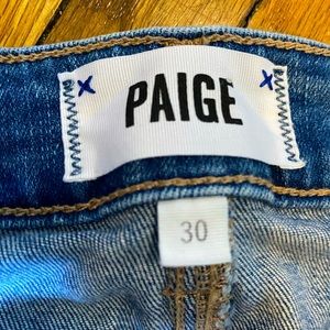 Paige Hoxton raw hem straight ankle jeans